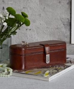 Life Of Riley Leather Personalised Small Jewellery Box