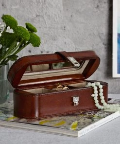 Life Of Riley Leather Personalised Small Jewellery Box