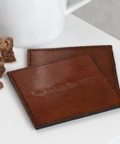 Life Of Riley Leather Single Coaster Bar Ware