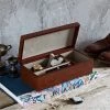 Life Of Riley Watch & Cufflink Boxes Leather Stash Box