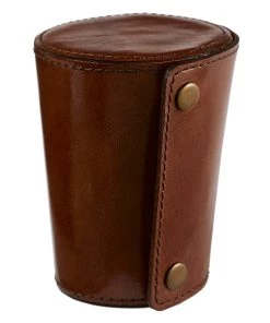 Life Of Riley Leather Case With Four Metal Stirrup Cups Father's Day