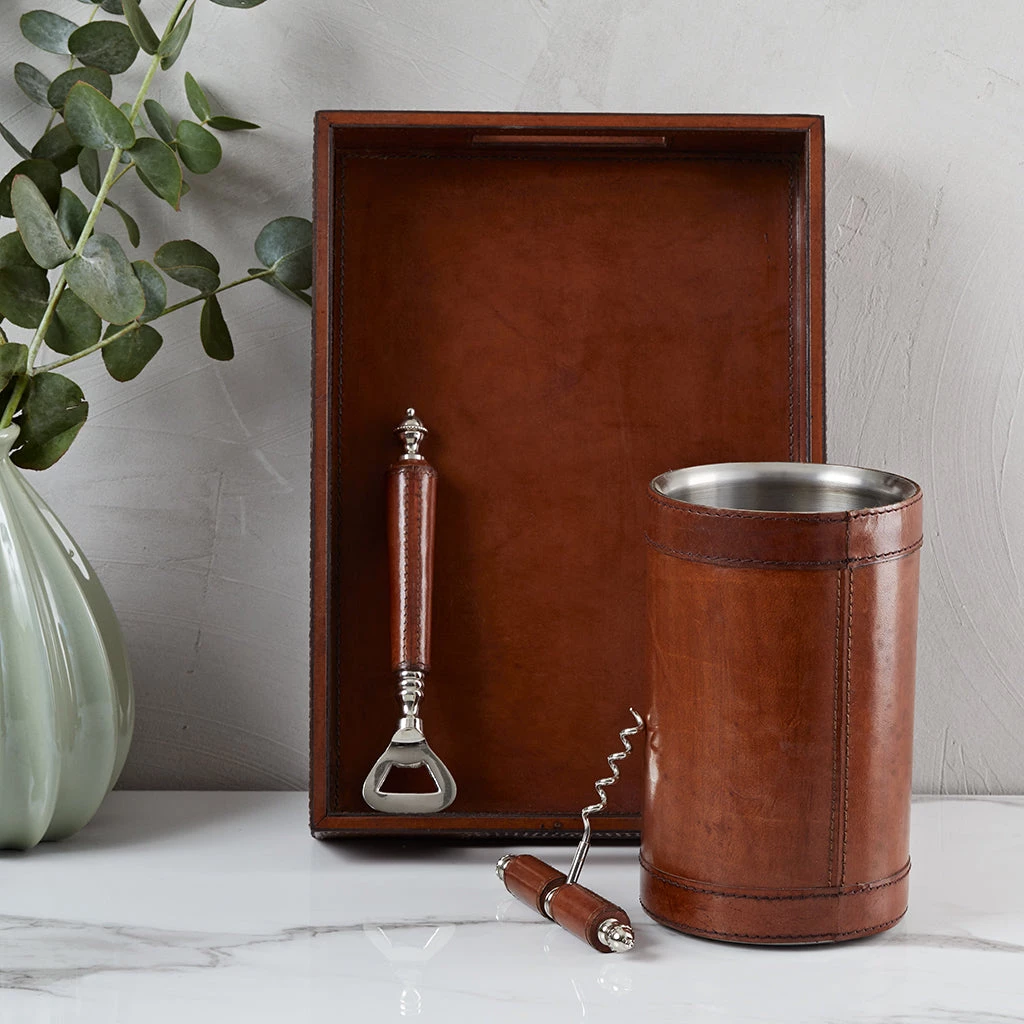 Life Of Riley Leather Drinks Connoisseur Gift Set 3 Life Of Riley Leather Drinks Connoisseur Gift Set