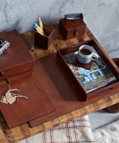 Life Of Riley Gift Sets Leather Ultimate Desk Set