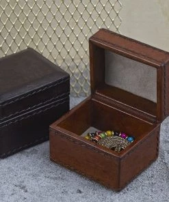 Life Of Riley Leather Tiny Oblong Trinket Gift Box