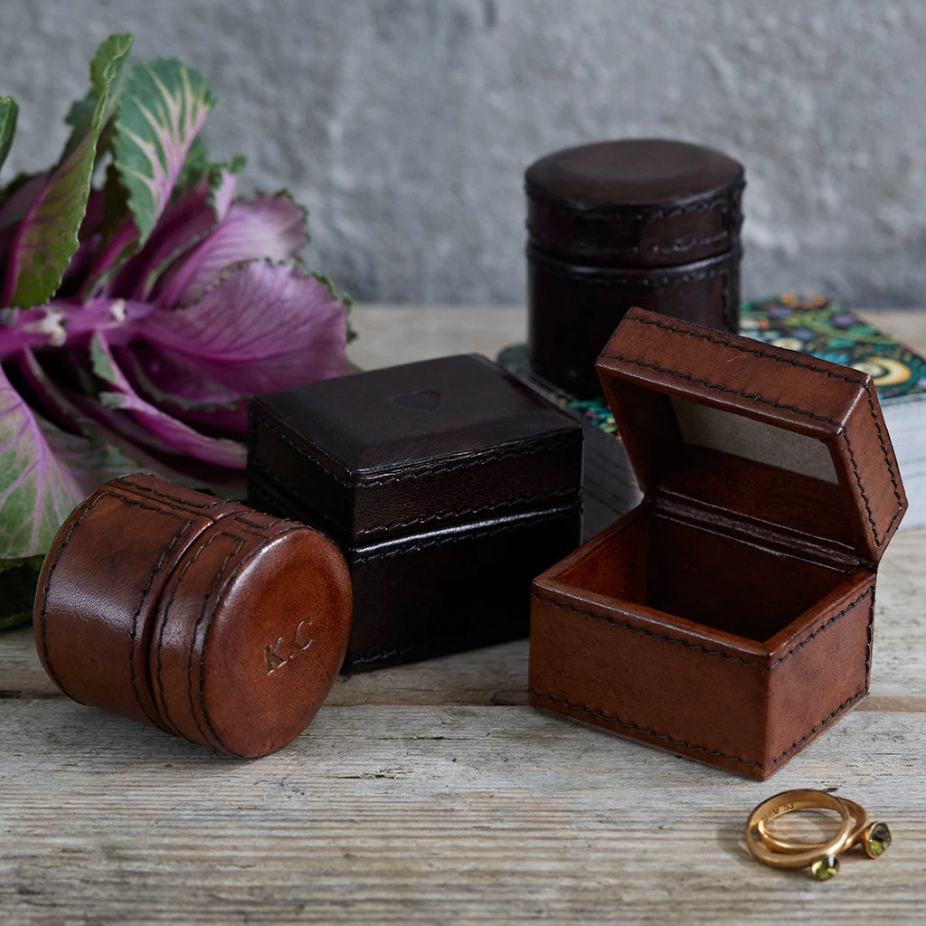 Life Of Riley Leather Tiny Oblong Trinket Gift Box 6 Life Of Riley Leather Tiny Oblong Trinket Gift Box