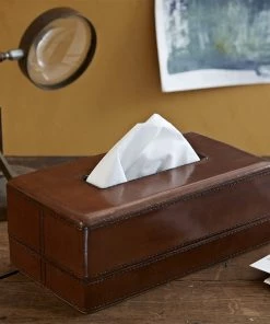 Life Of Riley Leather Tissue Box