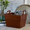Life Of Riley Leather Magazine Basket