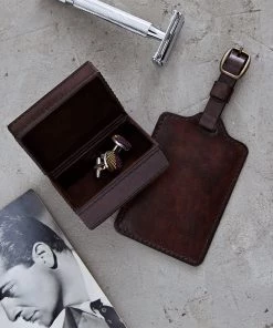 Life Of Riley Leather Two Piece Travel Set