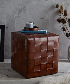 Life Of Riley Office Accessories Leather Ottoman